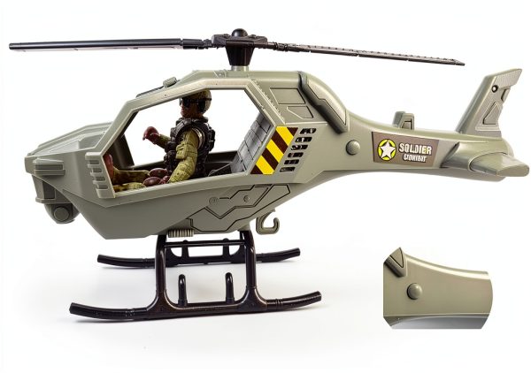 Kaim Military Toy Set KM-81A Helicopter Tank Vehicle 4 Soldiers-2