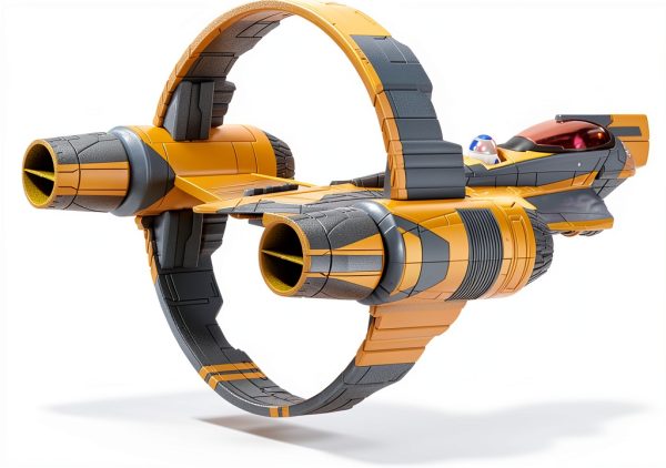 Jazwares Anakin Skywalker 5‑Inch Starfighter Vehicle with R2‑D2-4