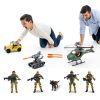 Kaim Military Toy Set KM-81A Helicopter Tank Vehicle 4 Soldiers-1