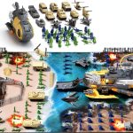 Shantoushi AT-001 Army Battle Set 40 Soldiers 6 Vehicles-0