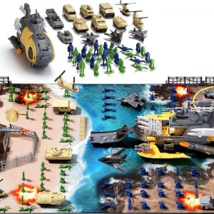 Shantoushi AT-001 Army Battle Set 40 Soldiers 6 Vehicles-0