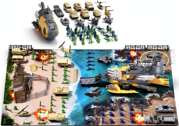 Shantoushi AT-001 Army Battle Set 40 Soldiers 6 Vehicles-0