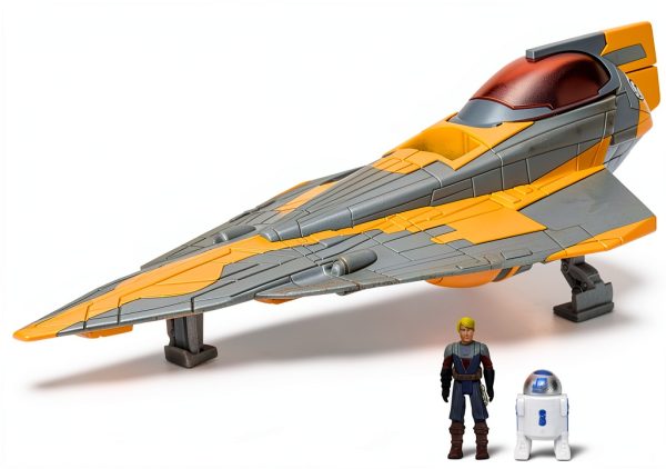 Jazwares Anakin Skywalker 5‑Inch Starfighter Vehicle with R2‑D2-0