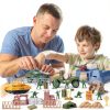 Army Men Playset VBACALA with 7 Vehicles 5 Helicopters and 12 Soldiers-1