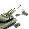 ZHYLLO HS551A Army Tank Playset with Helicopter, Truck & Soldiers-4