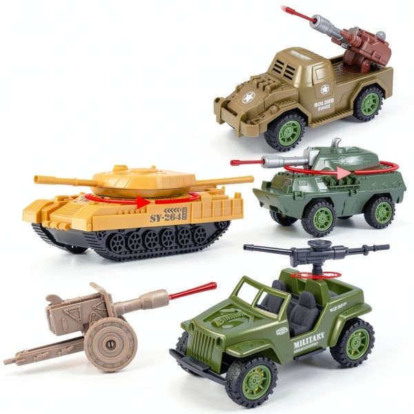 Army Men Playset VBACALA with 7 Vehicles 5 Helicopters and 12 Soldiers-4