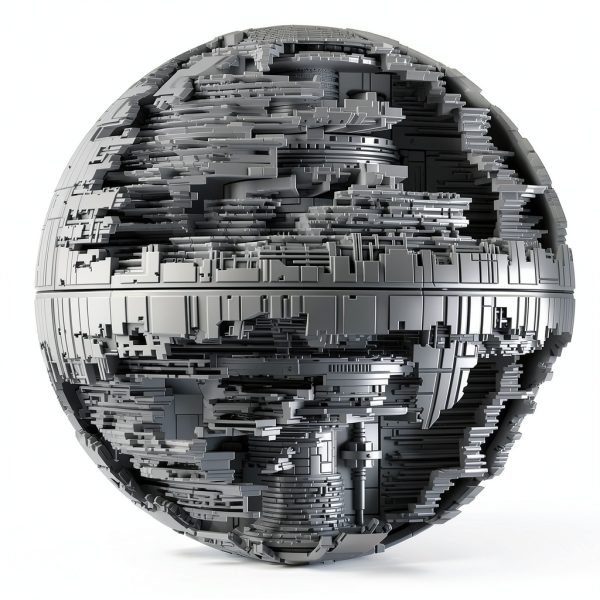 Bandai Death Star II Model Kit Small PVC Star Wars Collectible Figure-3