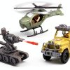 Kaim Military Toy Set KM-81A Helicopter Tank Vehicle 4 Soldiers-0