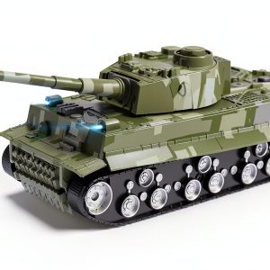 Luckystar Control Army Tank Toy 360° Turret Lights Sounds for Kids-0