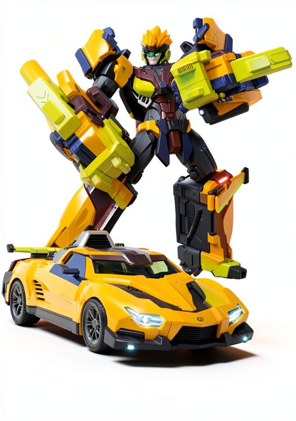 ssmall SPARKBIT Transforming Robot Toy – Metal Cardbot S with Car Mode-1