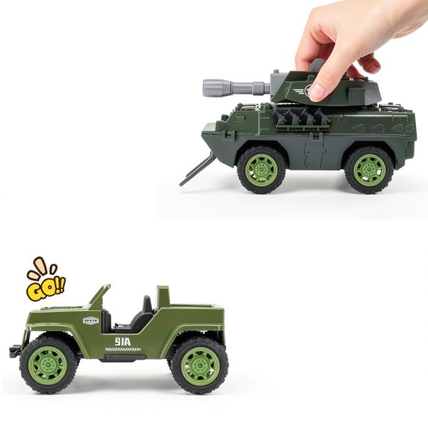 Army Men Playset VBACALA with 7 Vehicles 5 Helicopters and 12 Soldiers-3