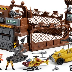 Military Toy Set Fisca 30‑Piece Buildable Army Figures and Vehicles-0