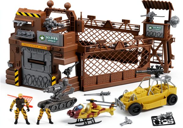 Military Toy Set Fisca 30‑Piece Buildable Army Figures and Vehicles-0