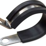 Rubber Cushioned 1.25" Insulated Clamp 10-Pack Steel by SEVEN-0