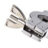 uxcell 2 Pcs Aluminum Vacuum Clamp 68mm X 46mm KF40 Single Pin Clamp Wing Nut W Center Ring for Ferrule TC-3